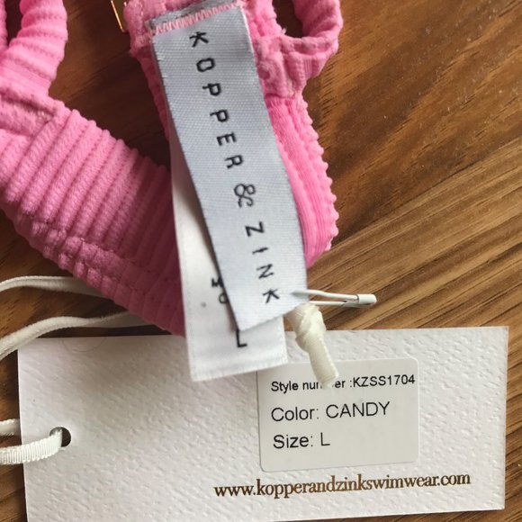 Kopper & Zink Luca Bikini Top in Candy - Picture 5 of 7